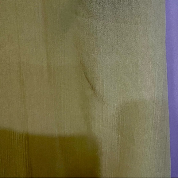 H&M Conscious Collection Beaded Yellow-Green Chiffon Maxi Dress Women’s Sz 8 NWT - Picture 11 of 13